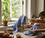 Blue Dish Towels - Ladder Stripe