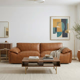 Laffey Tan Top Grain Leather Sofa