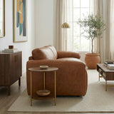 Laffey Tan Top Grain Leather Sofa