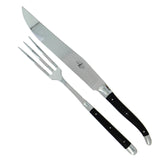 Laguiole Carving Set Ebony Handle Shiny Finish