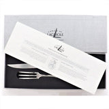 Laguiole Carving Set Horn Tip Handle Shiny Finish
