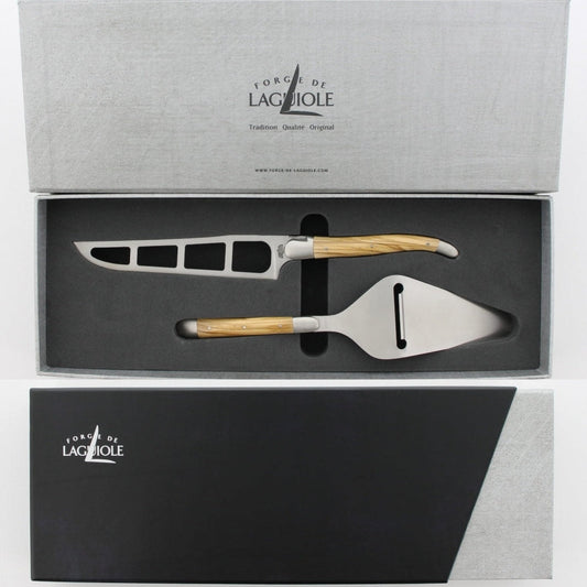 Laguiole Cheese Set "Barthélemy" - Olive Wood Handle - By Forge de Laguiole