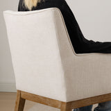 Lawrence Modern Upholstered Dining Chairs with Arms (Set of 2)