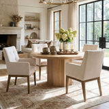 Lawrence Modern Upholstered Dining Chairs with Arms (Set of 2)
