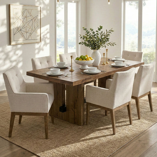 Lawrence Modern Upholstered Dining Chairs with Arms (Set of 4)