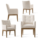 Lawrence Modern Upholstered Dining Chairs with Arms (Set of 4)