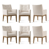 Lawrence Modern Upholstered Dining Chairs with Arms (Set of 2)