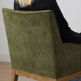 Lawrence Modern Upholstered Dining Chairs with Arms (Set of 2)