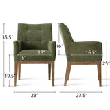 Lawrence Modern Upholstered Dining Chairs with Arms (Set of 2)