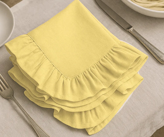 Frill Napkin - Butter Yellow
