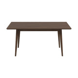 Levi Modern Style Solid Wood Rectangular Walnut Top Dining Table 63"