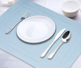 Light Blue Placemats - Double Hemstitched
