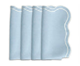 Light Blue Scallop Border Napkins