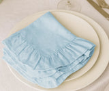 Ruffle Napkins Light Blue