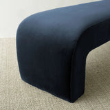 Lily 60" Modern Velvet Waterfall Bench