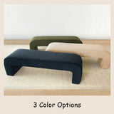Lily 60" Modern Velvet Waterfall Bench