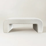 Lily 47" Modern Beige Boucle Waterfall Bench