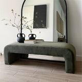 Lily 60" Modern Velvet Waterfall Bench