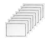 Black and White Placemats - Embroidered Edges