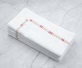 Harmonie Napkin in Gold Red Silver