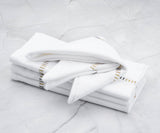 Harmonie Napkins - White Cloth Napkins Bulk