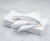 Harmonie Napkin in Gold Red Silver