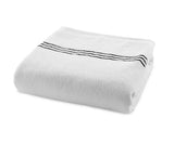 Black and White Striped Bath Towels