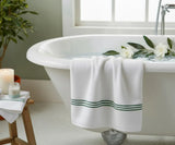 Green Striped Towels - Bath Towels