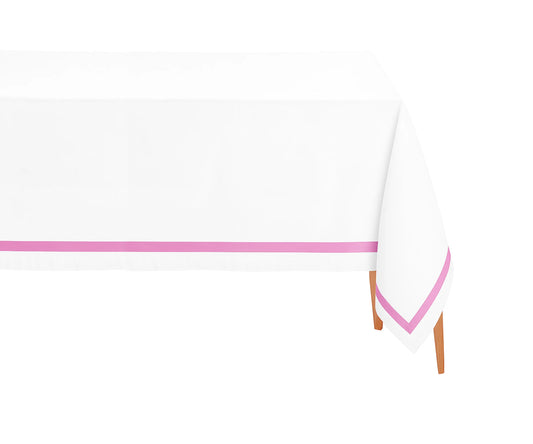 Outdoor Tablecloth - Pink Border