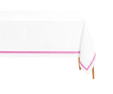 Outdoor Tablecloth - Pink Border