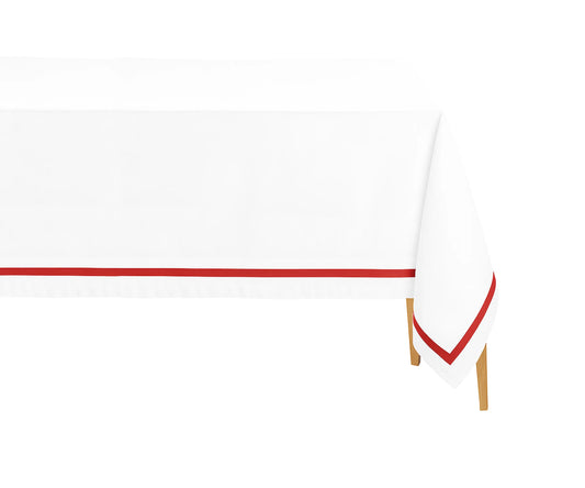 Cloth Tablecloth - Red Satin Border