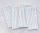 Light Blue Ticking Stripe Napkins