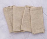 Plain Linen Napkins - Set of 4