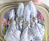 Linen Table Napkins - Checkered Napkins