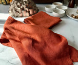 Magenta Pink Linen Dish Towels
