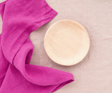 Magenta Pink Linen Dish Towels