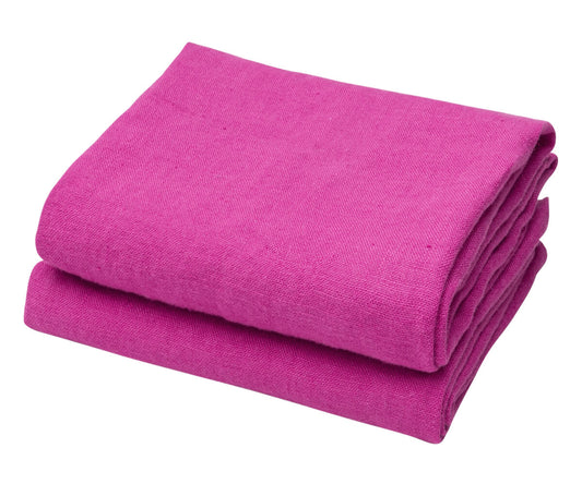 Magenta Pink Linen Dish Towels