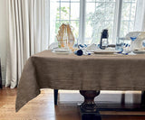 Plain Linen Rectangle Tablecloth