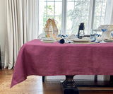 Plain Linen Rectangle Tablecloth