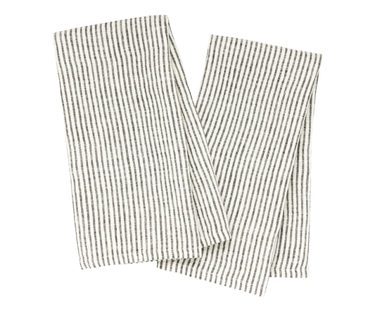 Black Linen Kitchen Towels