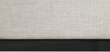 Logan Linen Textured Fabric Bed with Tall Channel Tufted Headboard and Modern Wingback Design
