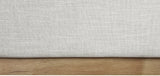 Logan Linen Textured Fabric Bed with Tall Channel Tufted Headboard and Modern Wingback Design