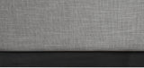 Logan Linen Textured Fabric Bed with Tall Channel Tufted Headboard and Modern Wingback Design
