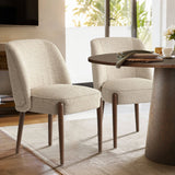 London Upholstered Solid Wood Full Back Dining Chair (Set of 4)