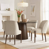 London Upholstered Solid Wood Full Back Dining Chair (Set of 4)