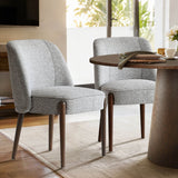 London Upholstered Solid Wood Full Back Dining Chair (Set of 4)