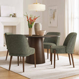 London Upholstered Solid Wood Full Back Dining Chair (Set of 4)