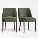 London Upholstered Solid Wood Full Back Dining Chair (Set of 4)