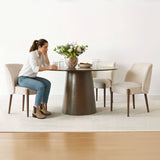 London Upholstered Solid Wood Full Back Dining Chair (Set of 4)