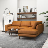 London Premium Genuine Leather Sectional Sofa Right Facing